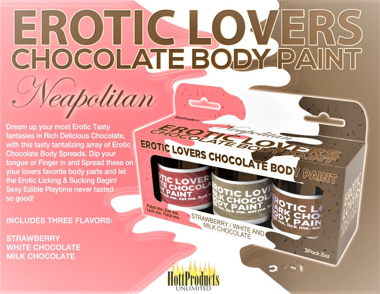 Bachelorette Party Supplies Hott Erotic Lovers Chocolate Body Paint